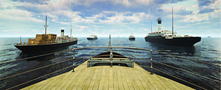 Ships on water