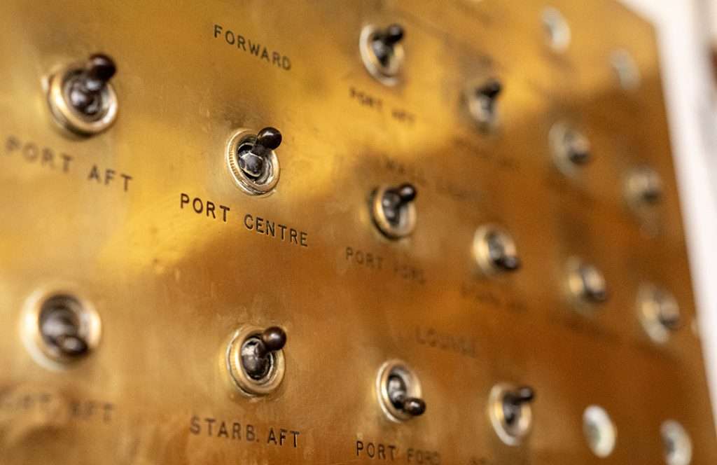 brass switch panel